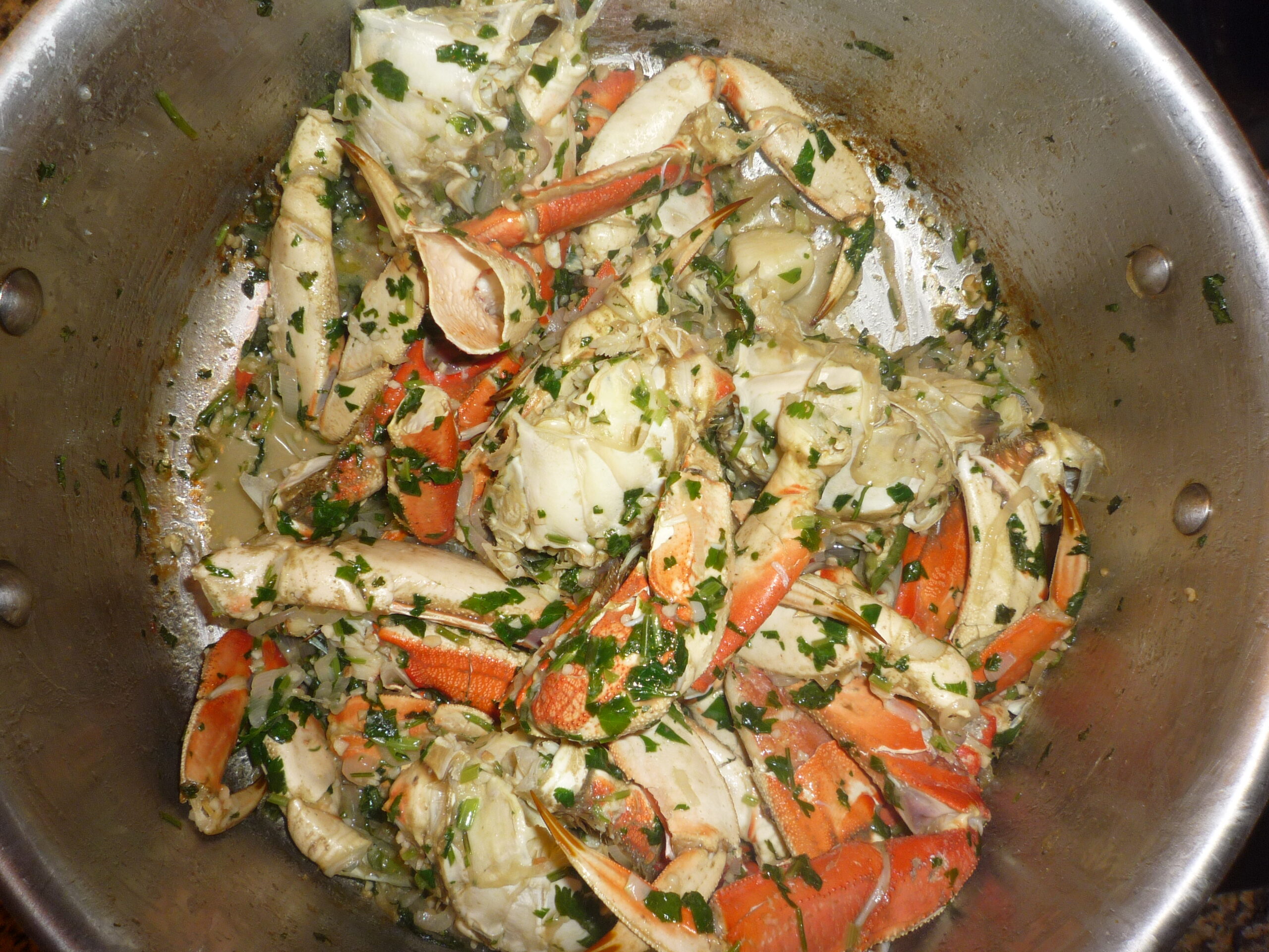 Garlic-Cilantro-Crabs
