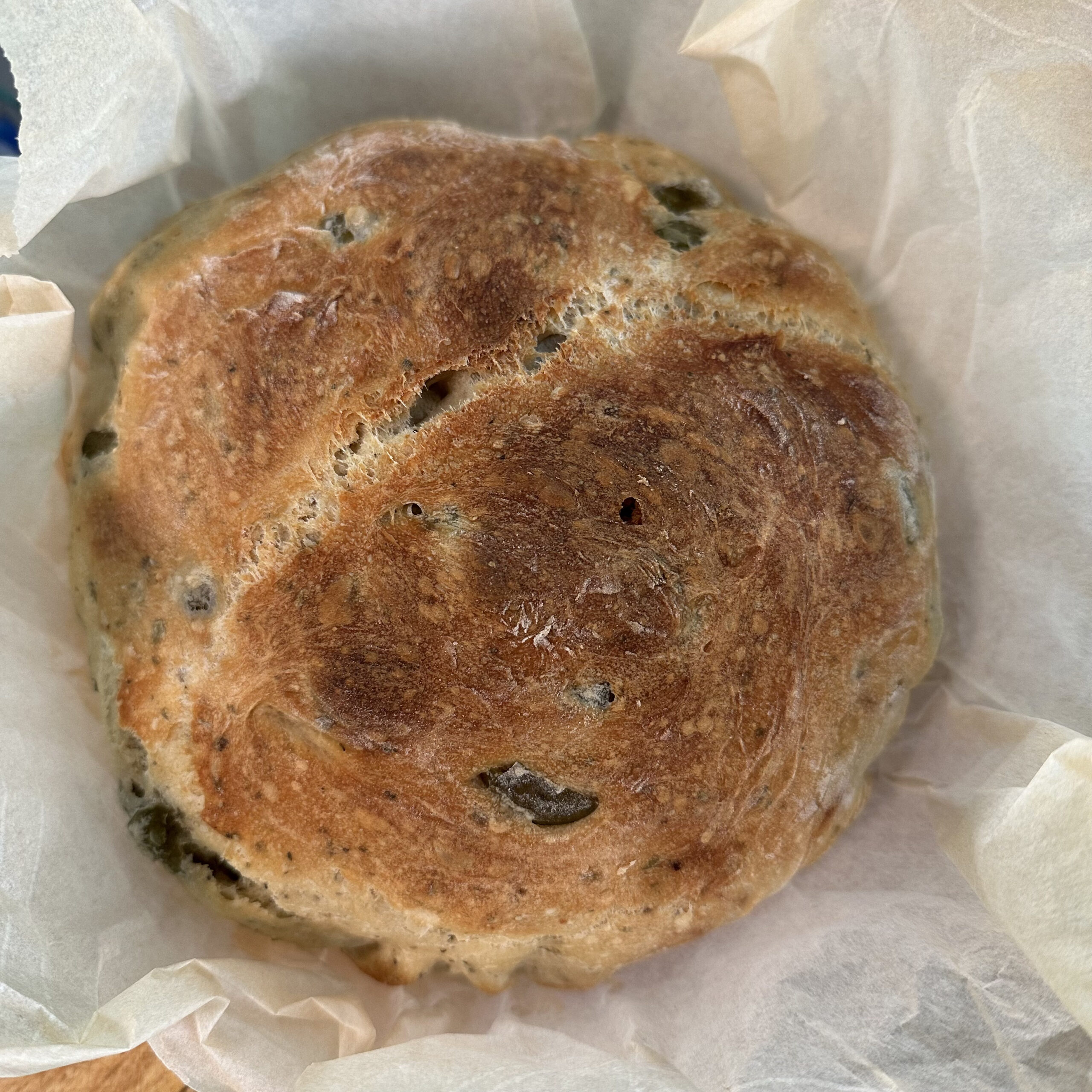No Knead Olive Bread – Sonia Hunt